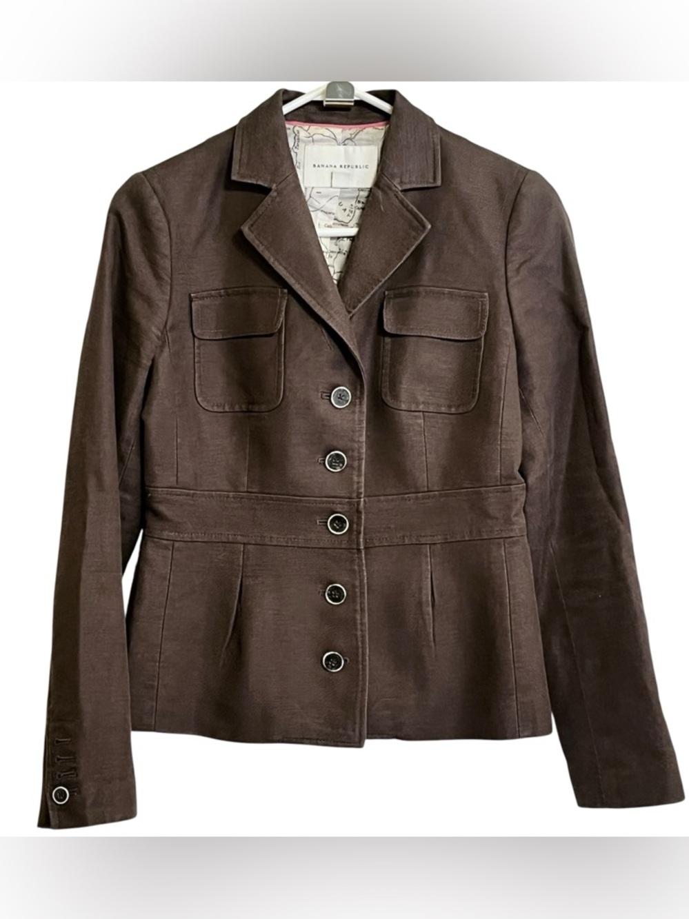 Banana Republic  Safari Utility Travel Jacket Women’s Size 2 Canyon Brown